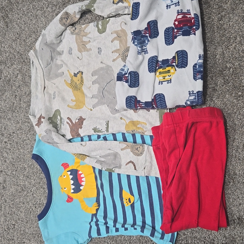3T pajama separates for toddler boys